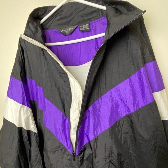 Vintage Christian Dior Monsieur Track Suit Jacket 90s XL - Picture 5 of 7